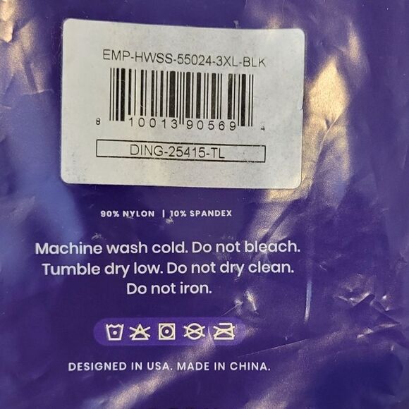 Empetua Black High Waisted Shaper Shorts Size 3X - Picture 3 of 5